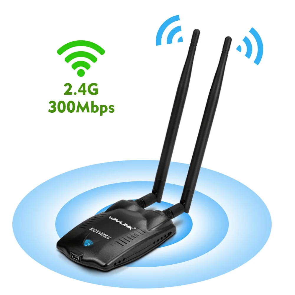 Wavlink Wireless 300Mbps High Power USB WiFi Adapter Network Card