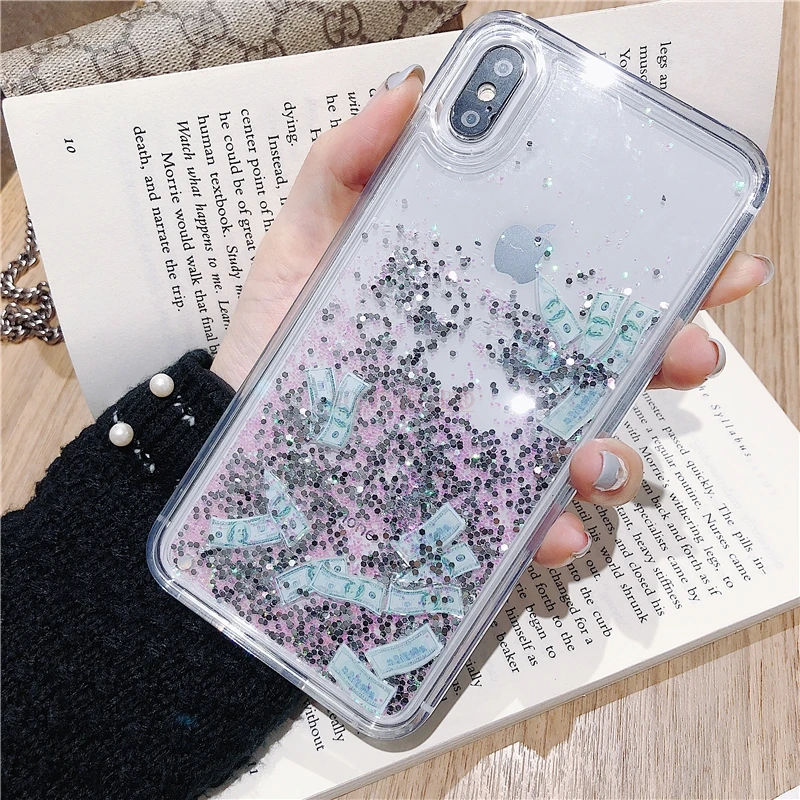 Чехол Quicksand Capinha для iPhone 7 7Plus 8 8Plus 6 6s Plus, динамический жидкий силиконовый чехол для iPhone 11 Pro X XR XS Max, приложение Capa