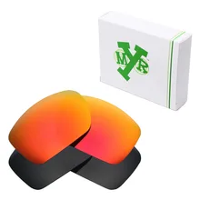 2 пары Mryok поляризованные Сменные линзы для солнцезащитных очков Оукли Big Taco маскирующий черный и огненный красный