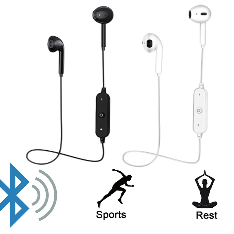 1000 шт S6 спортивный нашейный беспроводной наушник Bluetooth наушники для телефона с микрофоном наушники для всех смартфон