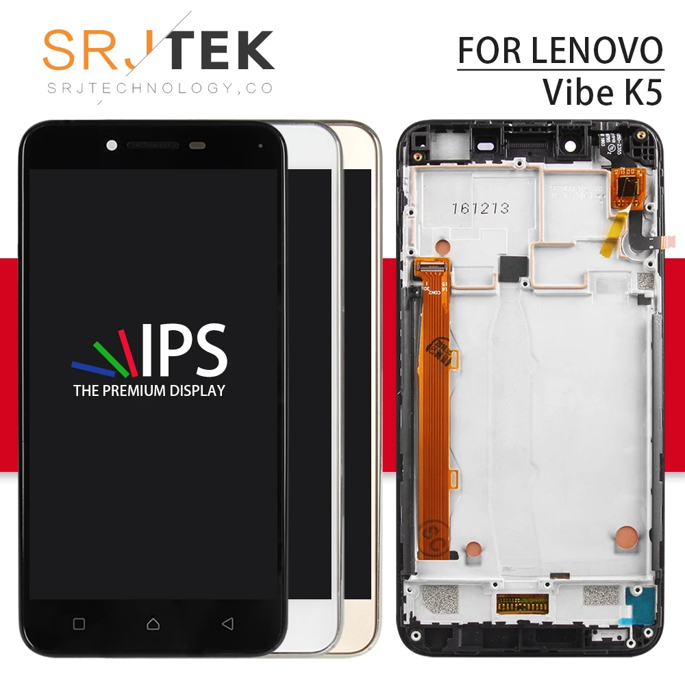 

Srjtek 5.0'' For Lenovo k5 Display LCD A6020A40 Screen Sensor Touch Panel Digitizer Assembly Frame For Lenovo A6020 LCD