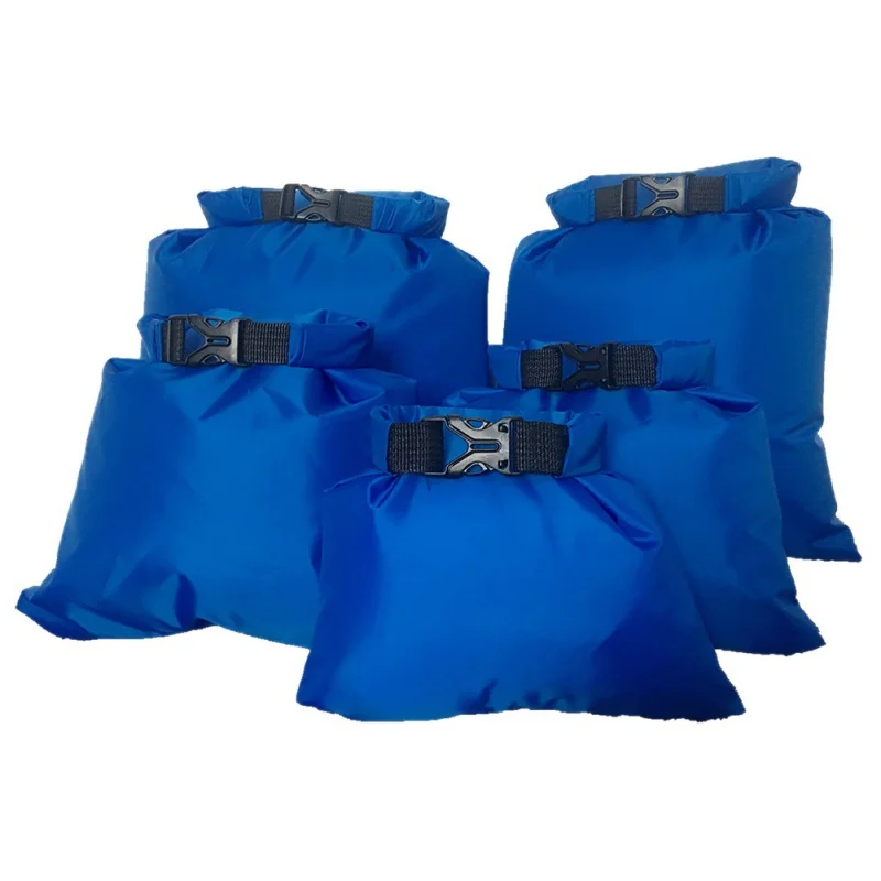 5 шт. набор открытый плавательный водонепроницаемый мешок кемпинг рафтинг хранения сухой мешок с регулируемым ремешком крюк - Цвет: L