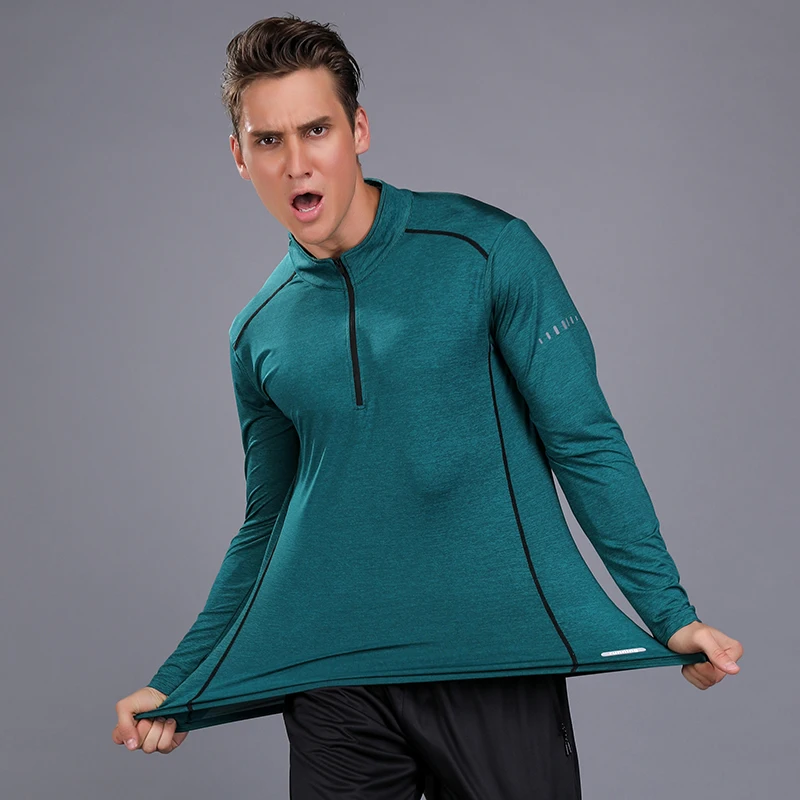 Running Long Shirts Men Quick Dry Workout Compression Sports Gym Exercises 2018 Outdoor Mountaineer Training Shirts Hot Man