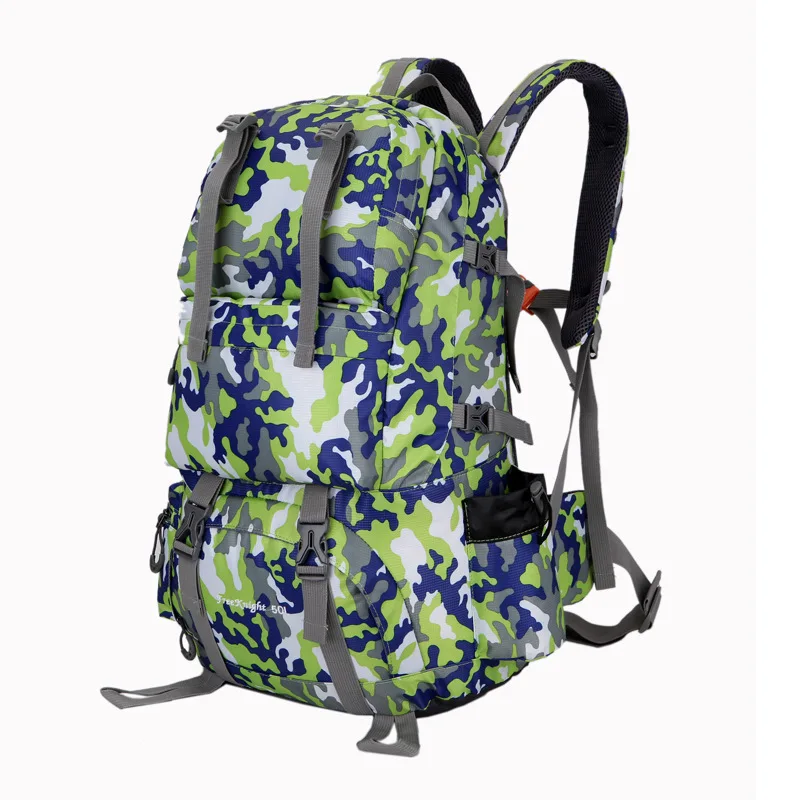 Свободный рыцарь 50л водостойкий походный рюкзак для путешествий рюкзак для пешего туризма сумка для альпинизма Прочный Спортивный Рюкзак - Цвет: Camo Green