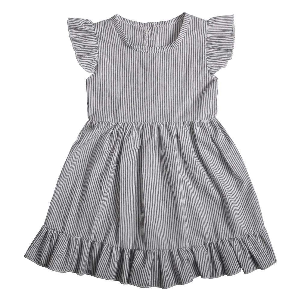 Летнее платье для девочки Детские Летнее платье для девочек эксклюзивная одежда из сирсакера платье принцессы multi-платье для девочек