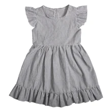 Летнее платье для девочки Детские Летнее платье для девочек эксклюзивная одежда из сирсакера платье принцессы multi-платье для девочек