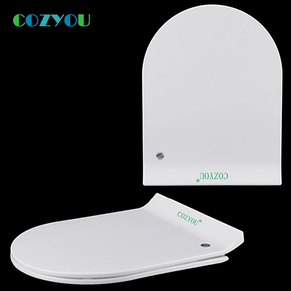 COZYOU PP сиденье для унитаза U Slow Close быстрая установка длина 425 до 495 мм ширина 350 360