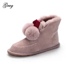 Женские зимние ботинки наивысшего качества; зимние ботинки из натуральной кожи с натуральным мехом; Модные женские ботильоны; женская обувь; теплые ботинки с шерстью