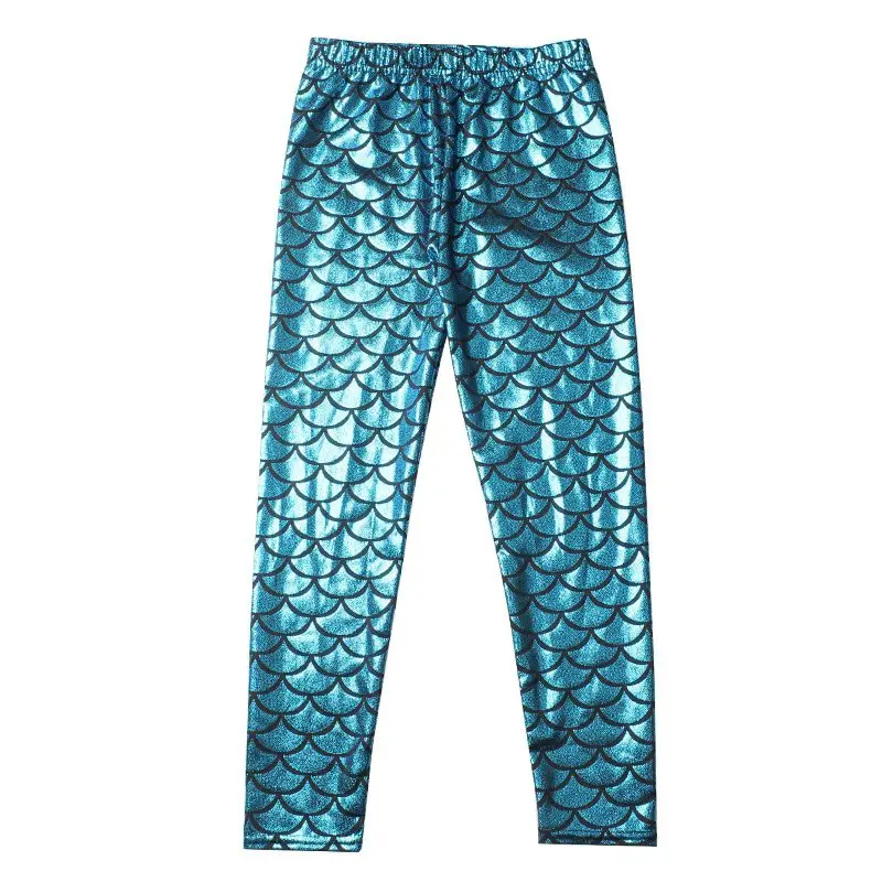 

2017 Girls Simulation Mermaid Cute Pants Colorful Digital Printing Child Leggings Kids Pants Children's Clothing