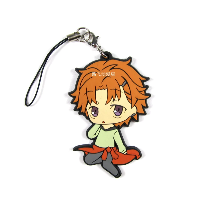 

Anime Bungo Stray Dogs Action Figure Rubber Keychain Nakajima Atsushi Edogawa Ranpo Akiko Yosano Ryunosuke Akutagawa Pendant 6cm