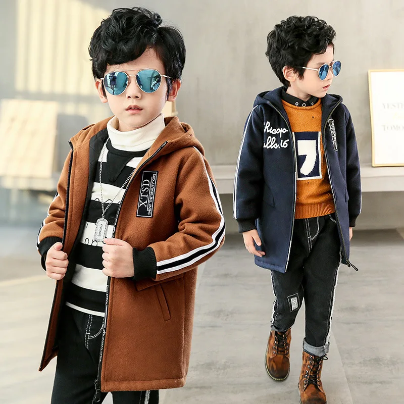 Boys new autumn and winter woolen coat baby boy clothes 2017 Fashion