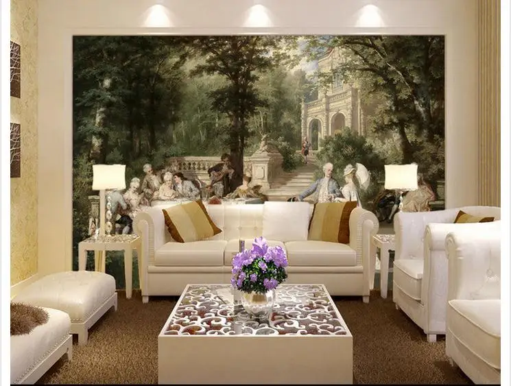 

3D wallpaper 3d wall murals wallpaper "He social castle park" European background wall paintings non-won wallpaper living room