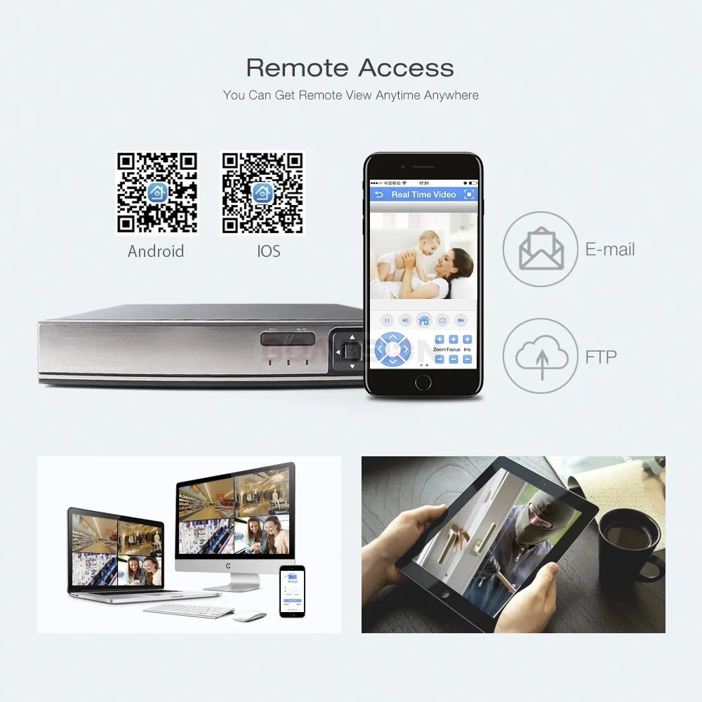 8CH 16CH 5MP CCTV NVR H.265/H.264 5MP/1080P воспроизведение сетевой видеорегистратор FTP ONVIF для ip