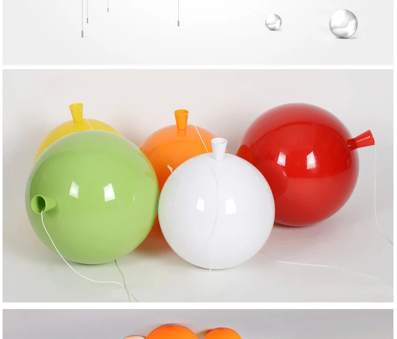 Cores do Miúdo Luminária de Teto Lâmpada do Teto Lâmpadas com Interruptor 6 Moderno Balão Acrílico Home Deco Crianças Quarto E27 3 acrylic ceiling light