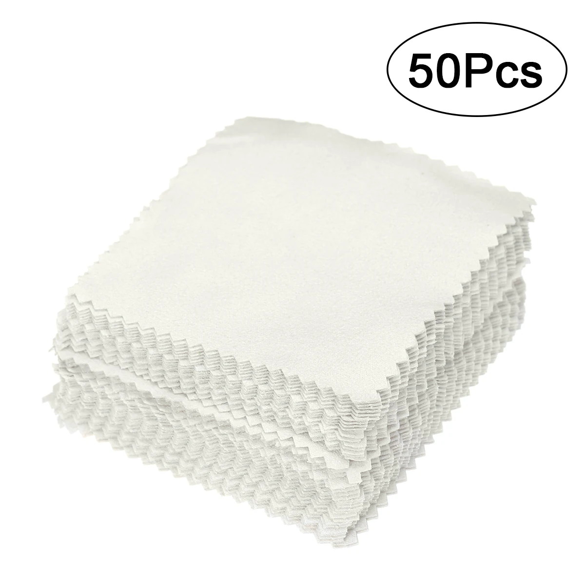 

50pcs Jewelry Cleaning Cloth Polishing Cloth For Sterling Silver Gold Platinum 8*8cm