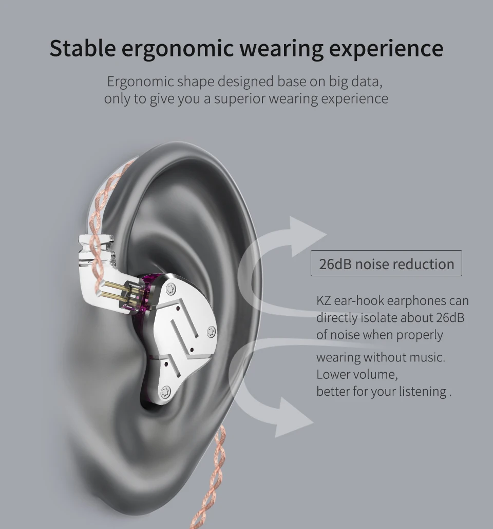 KZ ZSN металлические наушники гибридная технология 1BA+ 1DD HIFI бас наушники в ухо монитор игровая гарнитура спортивные наушники с шумом