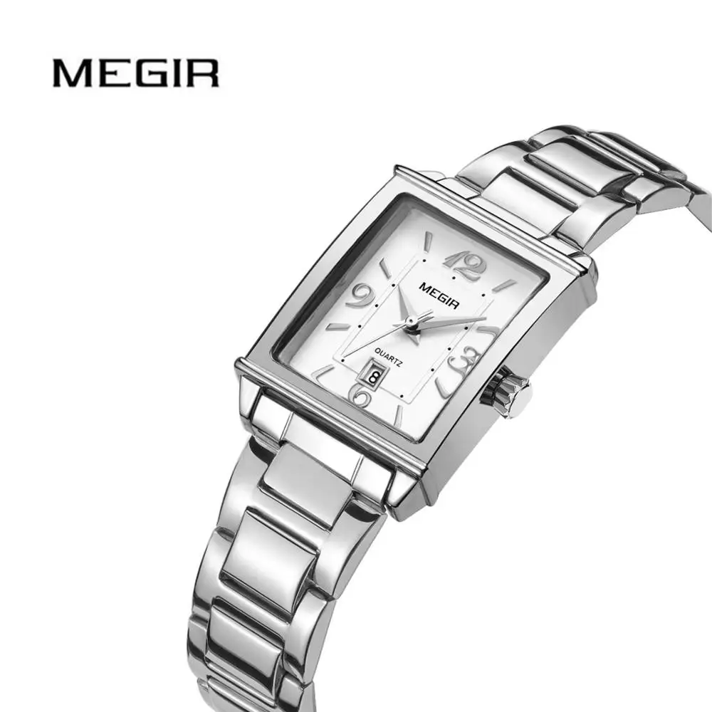 

MEGIR Women Watch Stainless Waterproof Business Ladies Watch Auto Date Clock Wristwatch Graceful Luxury Montre Femme Reloj Mujer