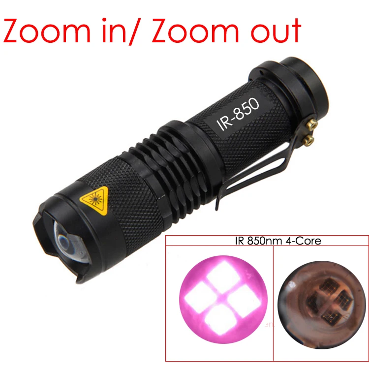 

5Core 3Core 4-Core 7W 850nm IR Flashlight lnfrared Radiation IR 940nm LED Lamp(Fill Light for Night Vision Device)LED Flashlight