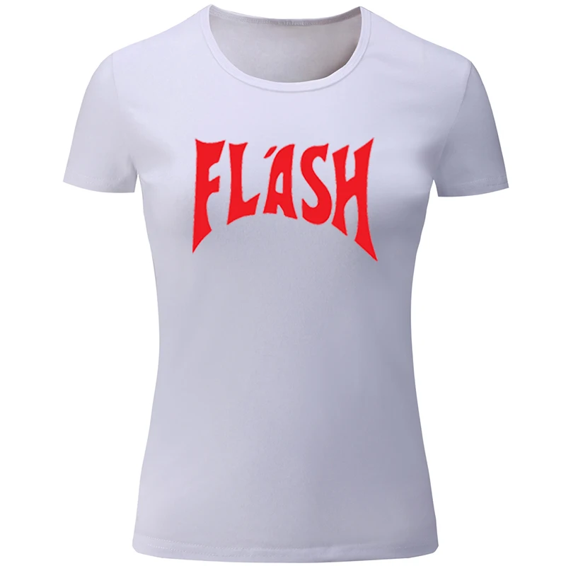 

Super Micheal Super Mario DC. Comic the Flash Symbol Super Hero Design Womens Ladies Printing Graphic Tee Short Sleeve Cotton