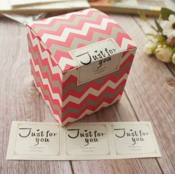 

10 Sheets Classic Black White Just for You Paper Sticker As Candy Cookie Gift DIY Baking Seal Packing Label Decoration Tag