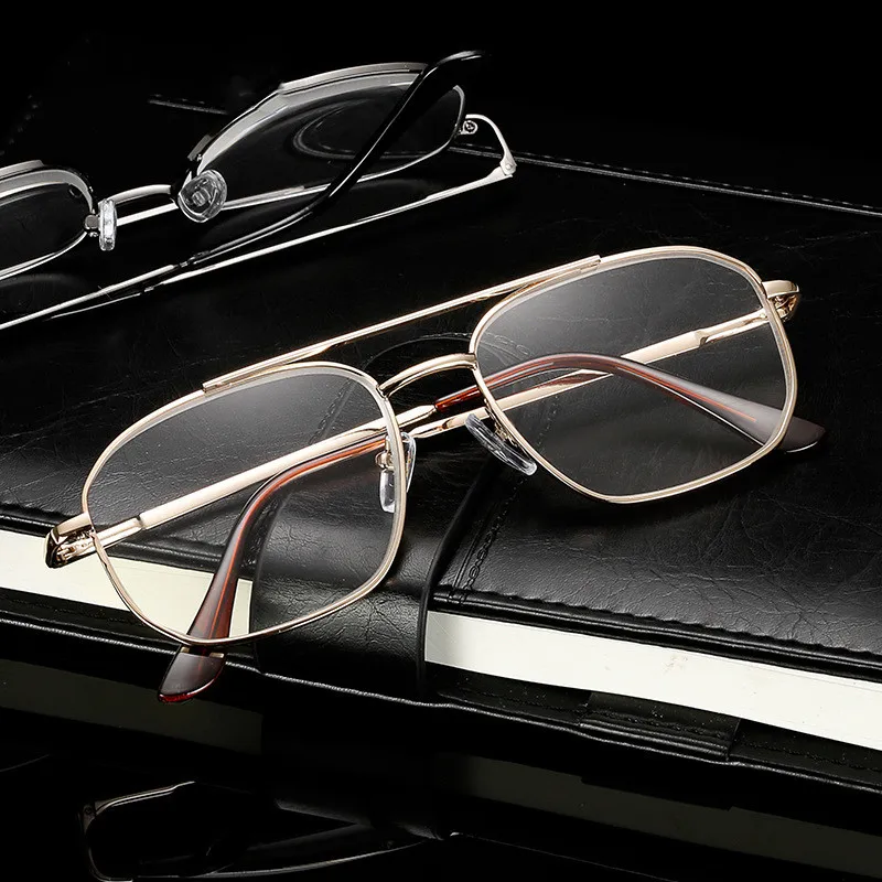 Fashion Business Men Spring Legs Frame Glasses Reading Glasses For