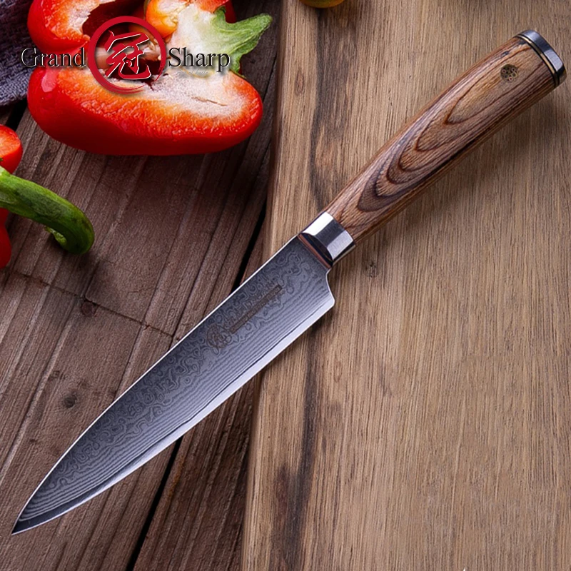 5 Inch Damascus Kitchen Knife VG10 Japanese Damascus Steel Japanese