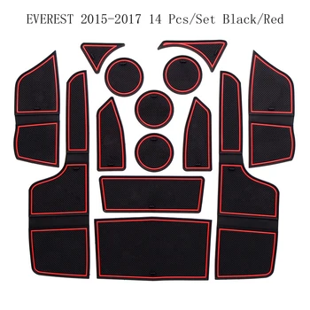 

Car Door groove Mat For Everest 2015 2016 2017 Accessories 3D Rubber Car Mat Gate Slot Pad Non-slip Mats Auto Decoration Gift