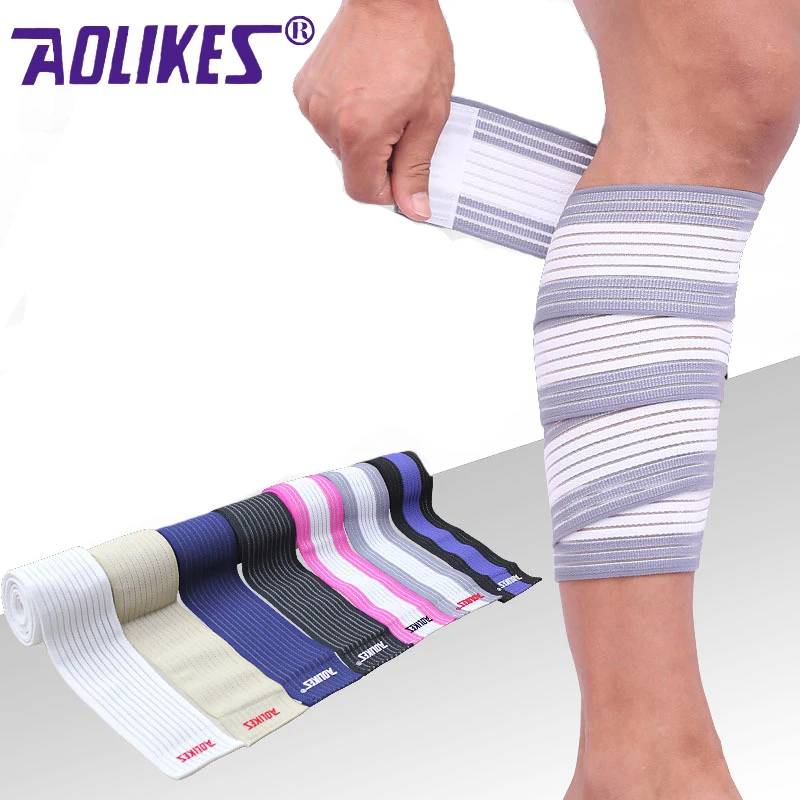 Sport Wrap around Calf Support Bandage Shin Band Soccer Football in