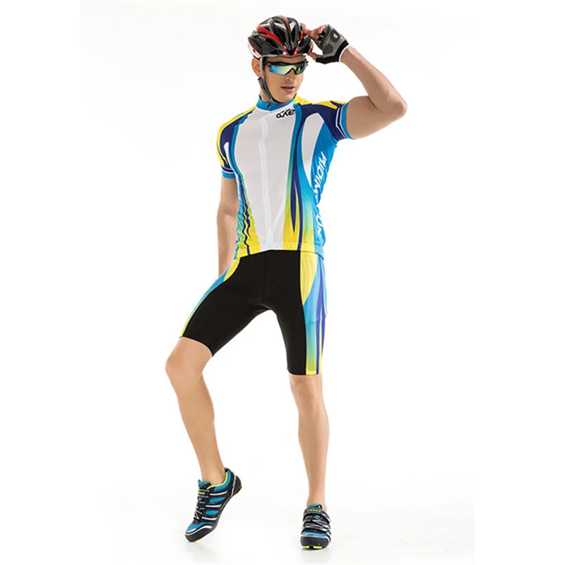 

Mens Cycling Quick Dry Breathabl Cycling Shortset Gel Pad Bike Wear Cycling Base Layers Bicycle Jersey