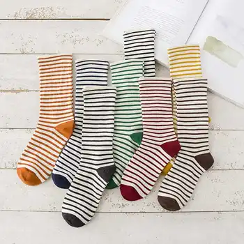 

Cotton Socks Women Cute Striped Long Socks Funny Girls Hip Hop Socks Adult Socks Spring Girls Autumn Sokken meias