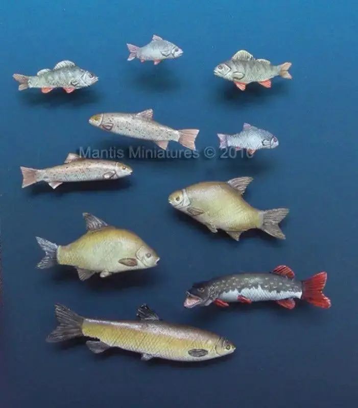 

1:35 resin model figures kit Sea Life Unpainted B96D