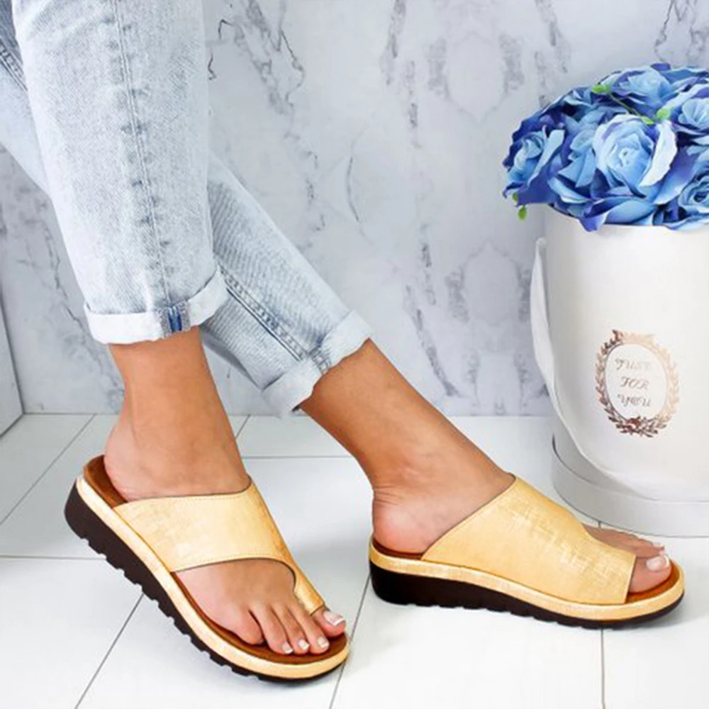 

LOOZYKIT 2019 New Fashion Woman Outdoor Sandals Mid-heel Wedge Soft Bottom Comfortable Sandals Drop Shipping Slippers For Ladies