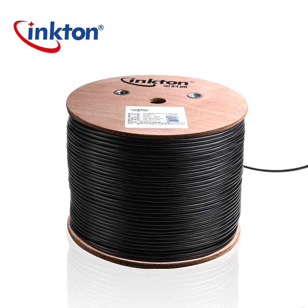 

Inkton Outdoor Waterproof UTP Cable Cat5e Ethernet Cable Rj45 Black Roll Core 8 Cores Network Wire 50m/100m/305m 0.5mm CCA SGS