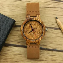 Hotime модные деревянные наручные часы с натуральной кожи креативный мраморный деревянный часы для мужчин каменное лицо часы японский движение мужчин t