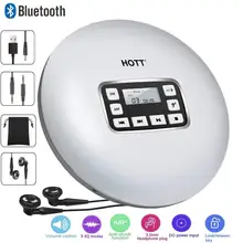 Портативный HOTT Bluetooth со свидетельством ccc светодиодный Дисплей Jack с пришитыми точками против скольжения; Защита Анти-шок Walkman музыкальный проигрыватель дисков 611T