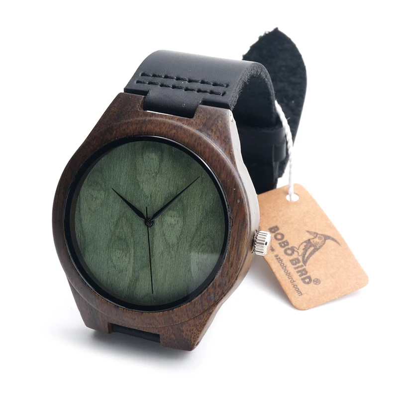 BOBO BIRD V-F04 Natural Minimalism Luxury Simplicity Bamboo Wooden Watches for Men Leather Quartz Watch as Mens Gift