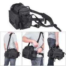 Черная Рыболовная Сумка мужская женская многофункциональная Водонепроницаемая уличная поясная Наплечная Сумка рыболовное хранение для катушки и приманки сумка рыболовные снасти