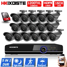 Motion Detect CCTV DVR 16Channel AHD 1080P CCTV DVR CCD HD 1200TVL 720P Waterproof Nightvision indoor Outdoor security camera