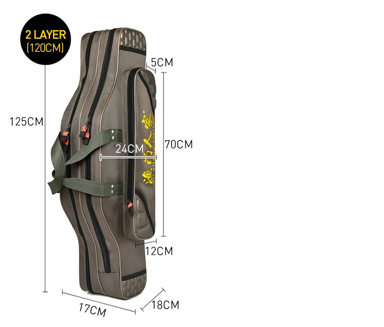 Многофункциональный Портативный рыболовная сумка холст 80/90/100/120/125 см удочка 3 Слои 4 Слои дорожные сумки Pesca XA73G