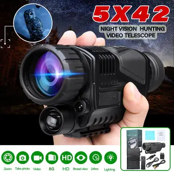 

Video Recording HD Monocular Handheld Infrared Digital Camera 5x Night Vision Telescope 8GB For Hunting Telescope Goggle Scope