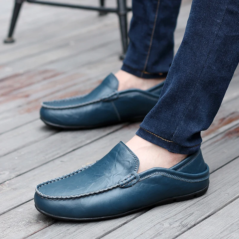

Leather Men Loafers Driving Casual Shoes Fashion Mens Moccasins Chaussure Homme Soft Sole Men Leather Casual Flats Shoes 5