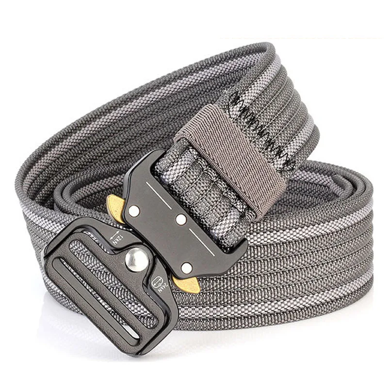 

MrY Tactical Military Waist Belts with Metal Buckle Knock Off Emergency Survival Waist Straps Heavy Duty Belt Hunting Accessories
