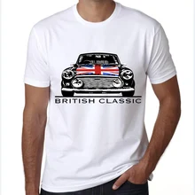 Остин мини мужские футболки с принтом Летний стиль Остин Мини Купер Остин классический автомобиль Футболка короткий рукав