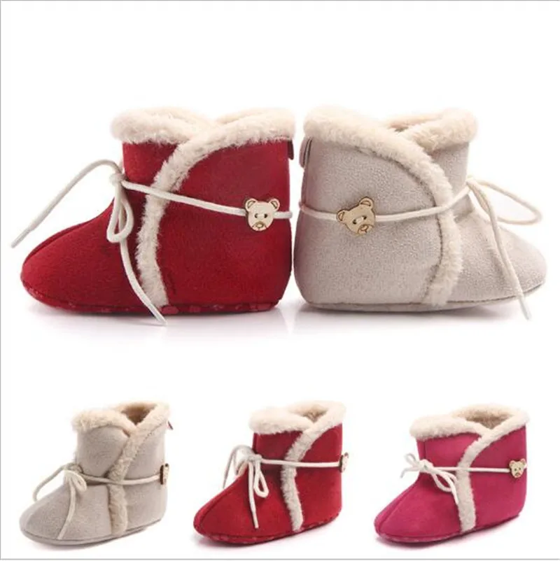 2021 Fashion Winter Baby Shoes Soft Sole Girls Snow Boots Infants Warm