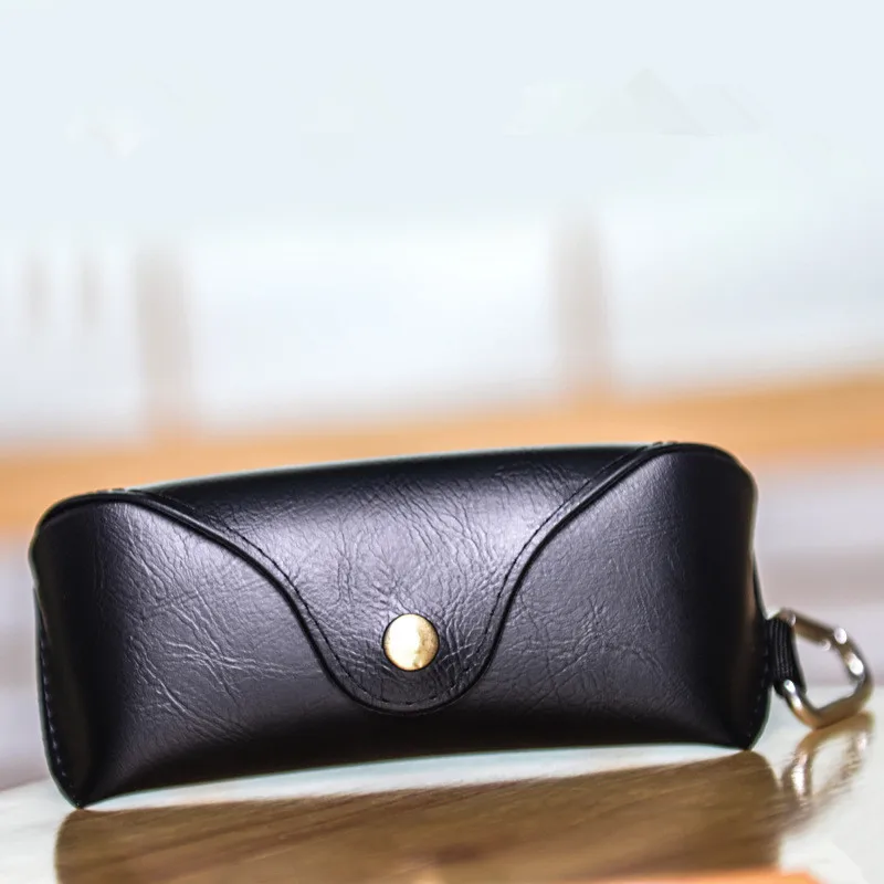

PU Leather Soft Snaps Black Sunglasses Case Box glasses case soft sunglasses eyeglasses cases for sun glasses sunglasses cover