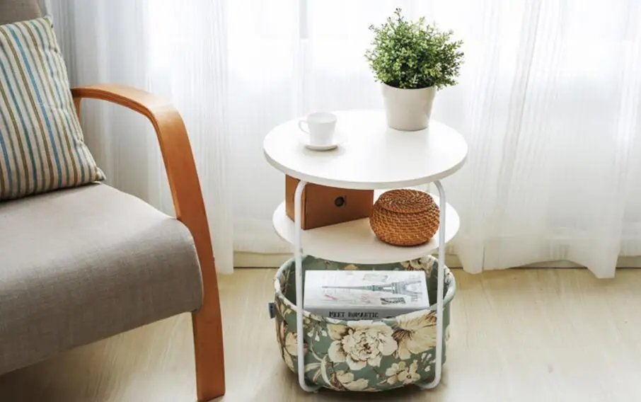 42*54cm Multipurpose storage side table tea table Round Coffee Tables