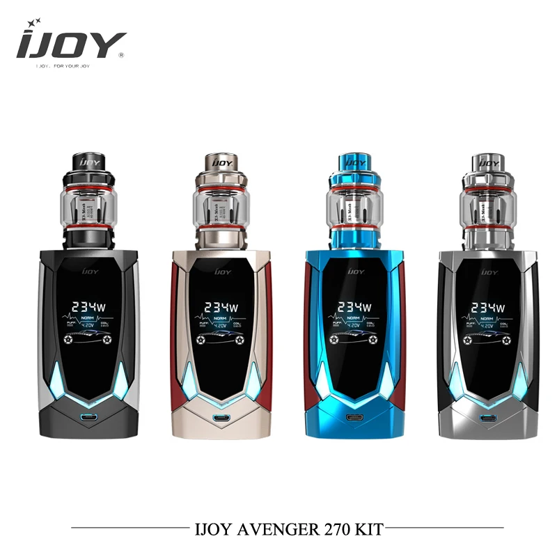 

First Voice Control Vape ! IJOY AVENGER 270 KIT Electronic Cigarettes 234W Box Mod TC Kit with 20700 battery AVENGER SUBOHM Tank