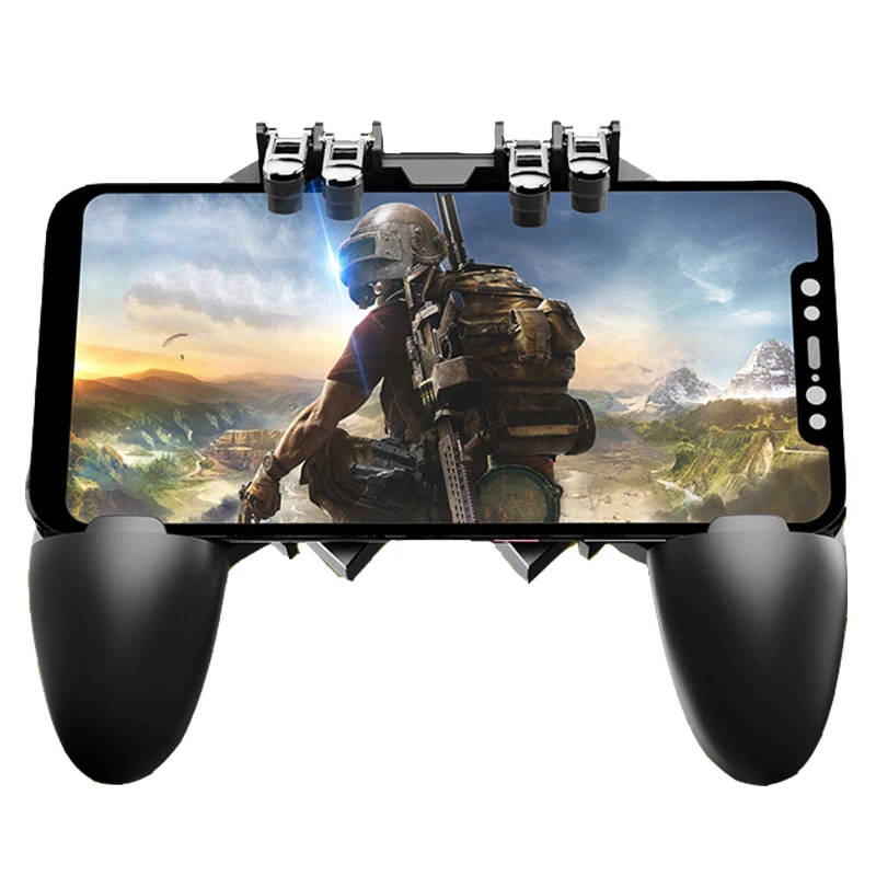 PUBG Mobile phone Dzhostik Six-finger linkage Gaming Trigger Gamepad L1R1 Shooter Controller Game Fire Button For iphone Android (6)
