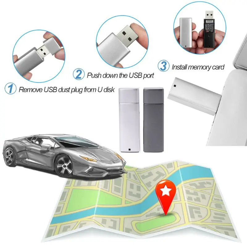 GF17 Мини-локатор WI-FI автомобиля gps U диска Запись и позиционирующее устройство Автомобильный gps-локатор автомобильные аксессуары