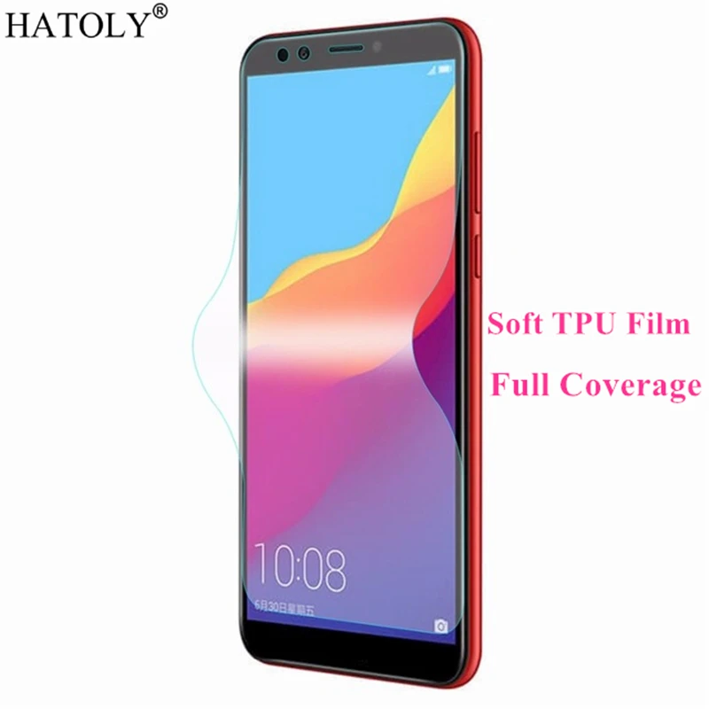 Мягкая нано пленка из ТПУ Защитная для huawei Honor 7C Pro Pro/Y7 Prime 2018 полное покрытие не